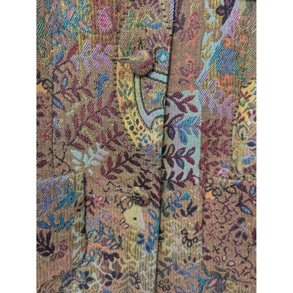 Vintage Methode Multicolored Tapestry Jacquard Blazer Jacket sz 4 Floral Paisley - Picture 6 of 12